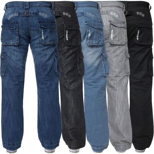 Enzo mens cargo - enzo, jeans