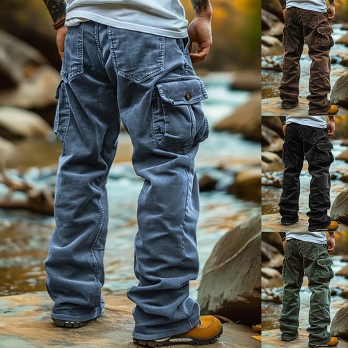 Mens cargo pants multi pockets - mens,