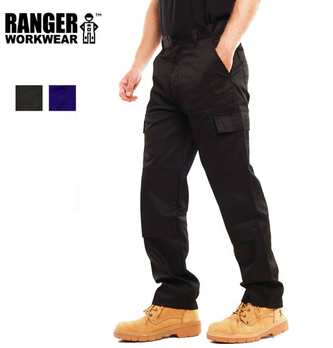 Mens black cargo combat work - black,